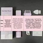 Double-head hair removal device for private areas - women's hair trimmer